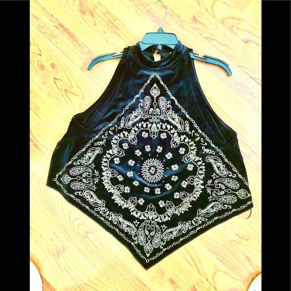 NWOT Free People Velvet Shirt